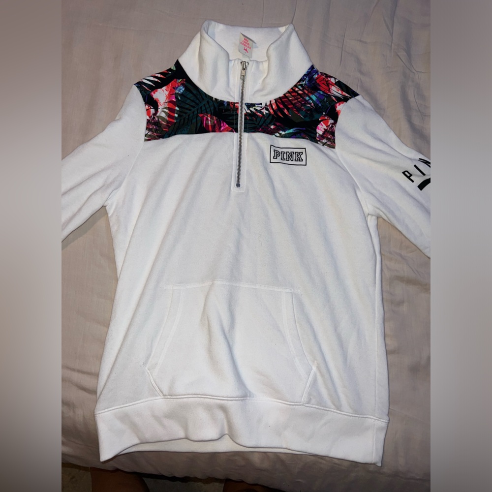 PINK quarter zip sweater